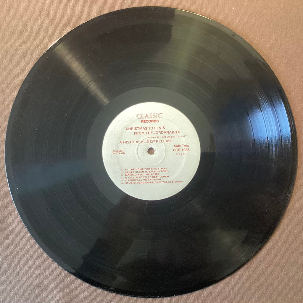 Elvis Presley on LP Classic CCR1935: Christmas to Elvis from the Jordanaires; E/E