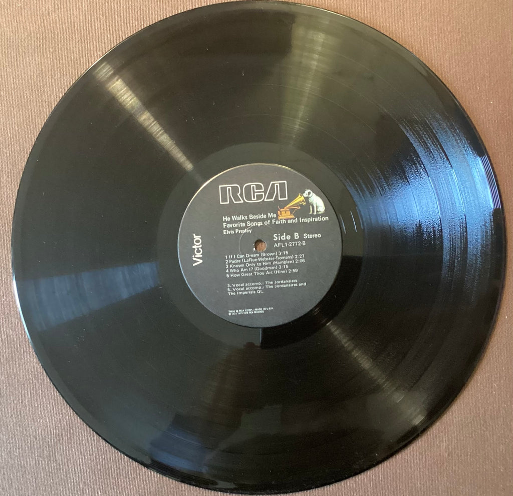 Elvis Presley on LP RCA AFL1-2772: He Walks Beside Me; E/V