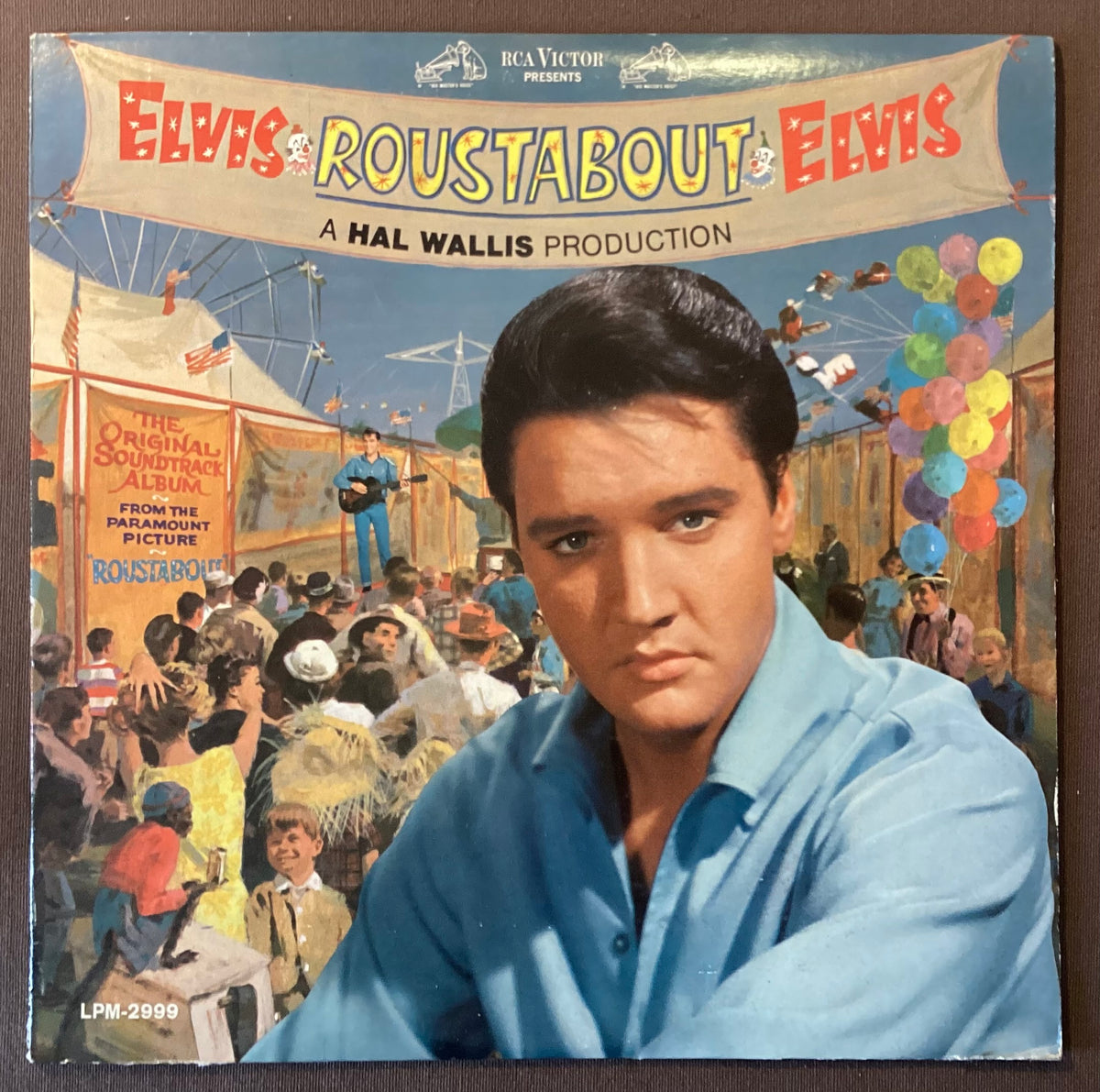 Elvis Presley on LP RCA LPM-2999: Roustabout Soundtrack Album; E/E