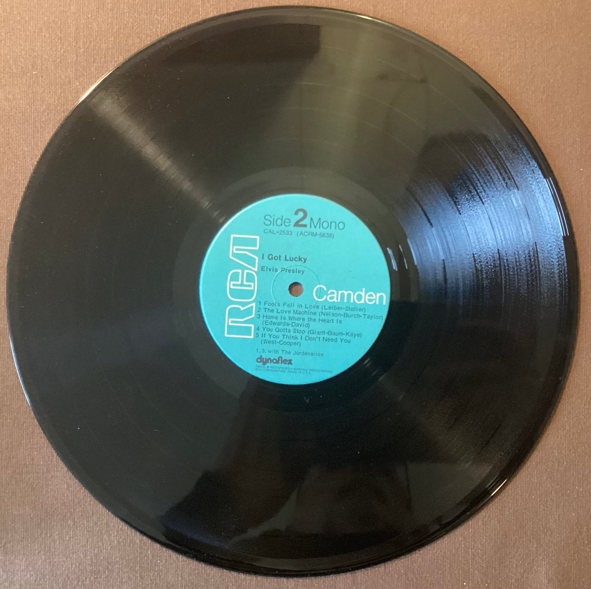 Elvis Presley on LP RCA CAL-2533:  I Got Lucky; E/V