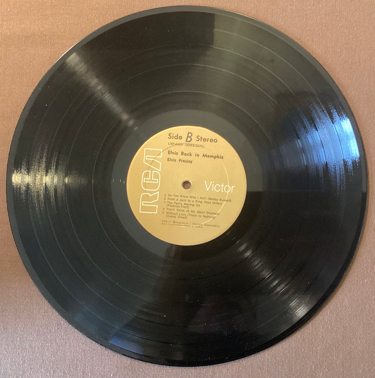 Elvis Presley on LP RCA LSP-4429: Back in Memphis; E/V+