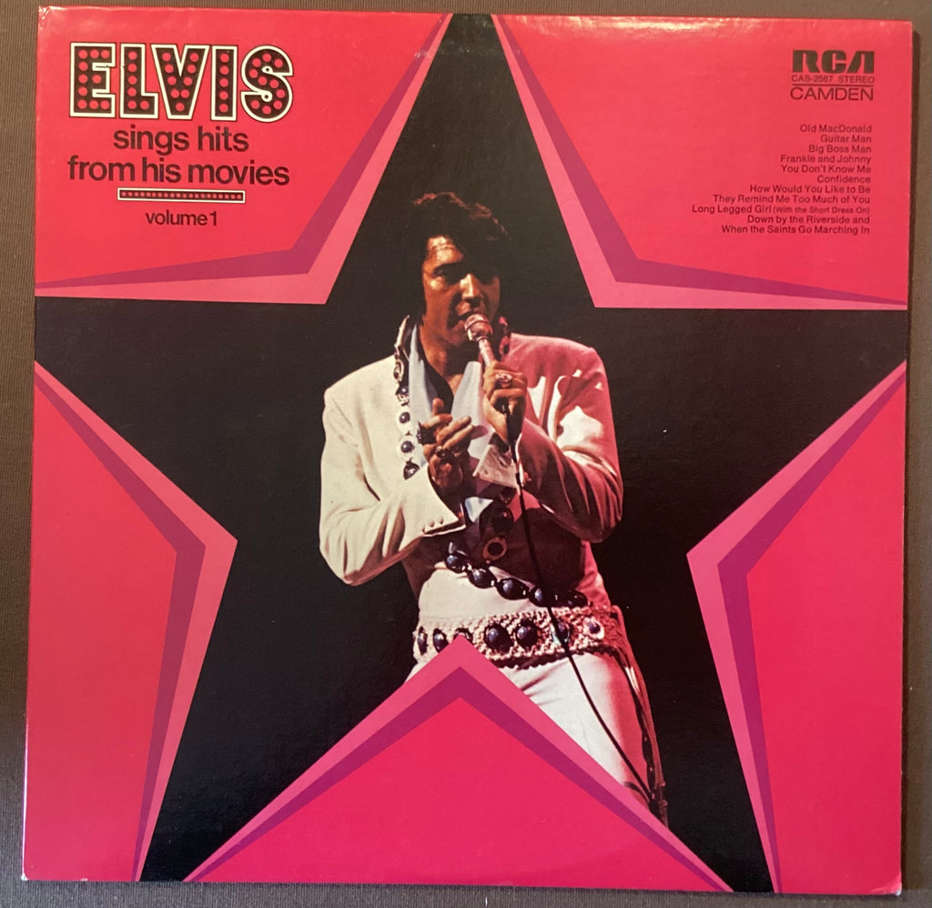 Elvis Presley on LP RCA CAS-2567: Elvis Sings Hits from His Movies; E/V+  Disc in E condition, cover V+.