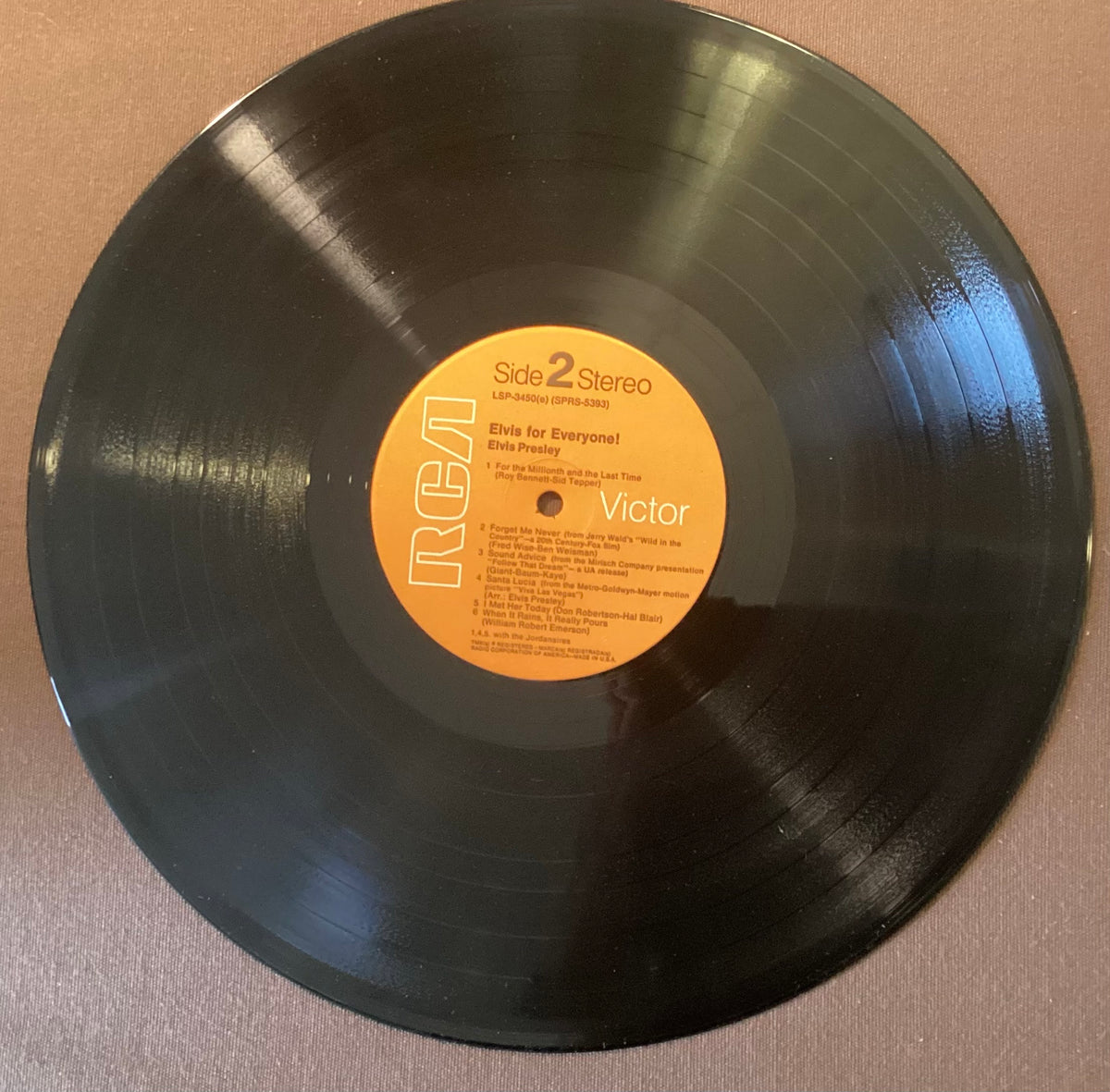 Elvis Presley on LP RCA LSP-3450: Elvis for Everyone!; E/V+