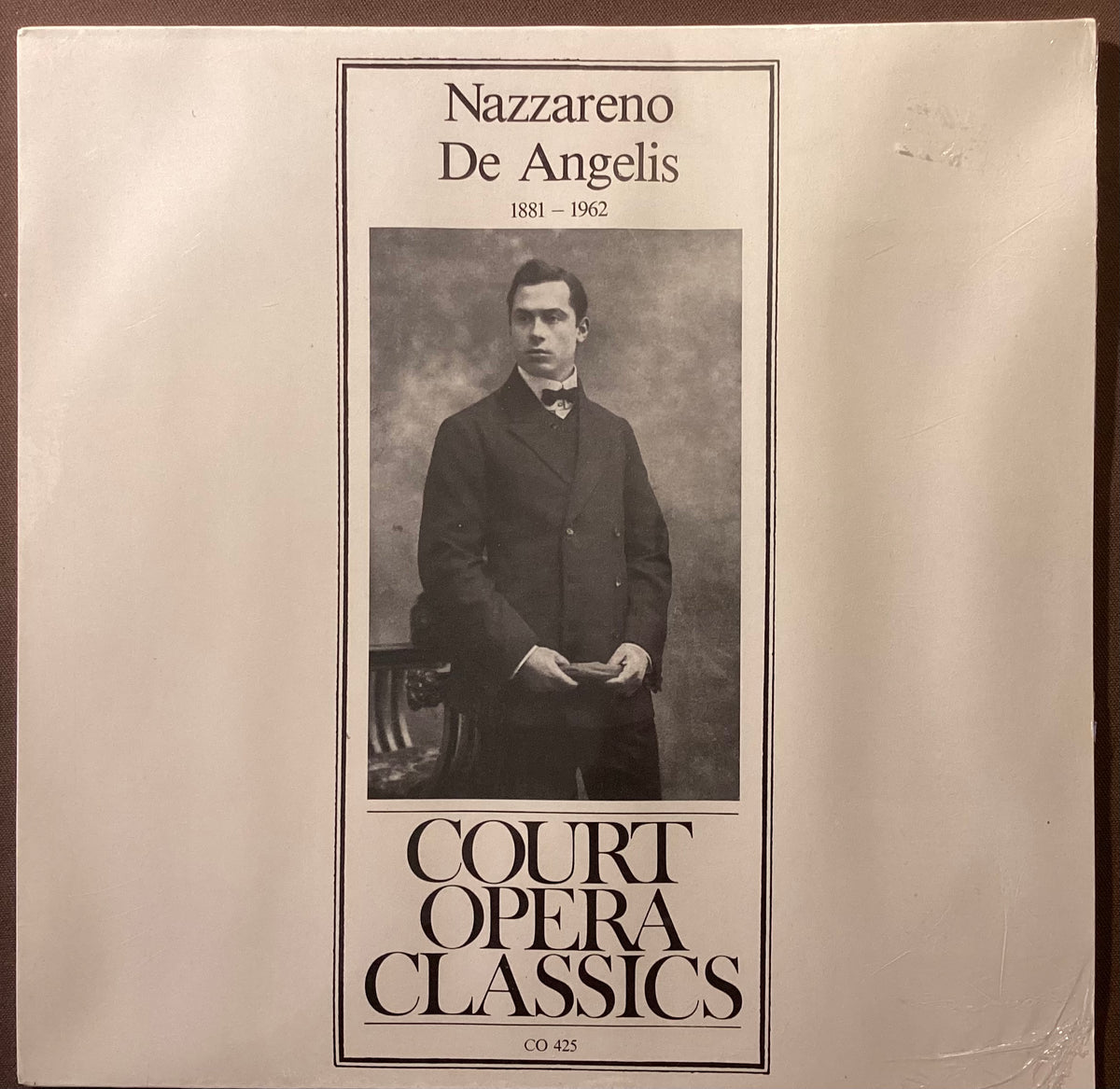 DE ANGELIS, Nazzareno – LP Court Opera Classics CO425: self titled; M/NM