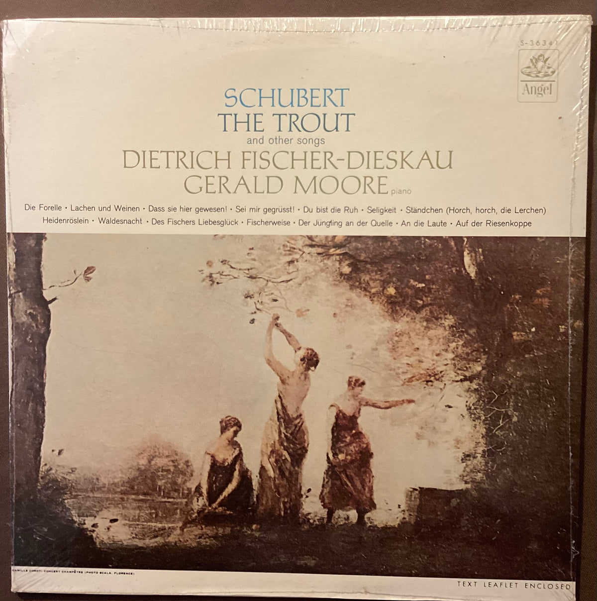 FISCHER-DIESKAU, Dietrich – LP S36341: SCHUBERT The Trout and Other Songs; M/NM