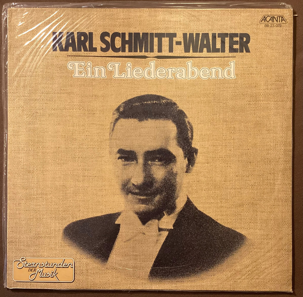 SCHMITT-WALTER, Karl – LP Bellaphon 23.072: Ein Liederabend; M/NM