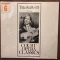 RUFFO, Titta – LP Court Opera Classics CO323: self titled; M/NM