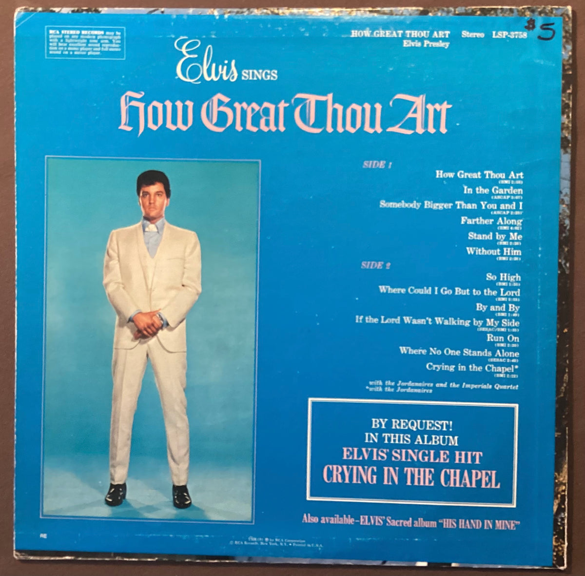 Elvis Presley on LP RCA LSP-3758: How Great Thou Art; E/V+