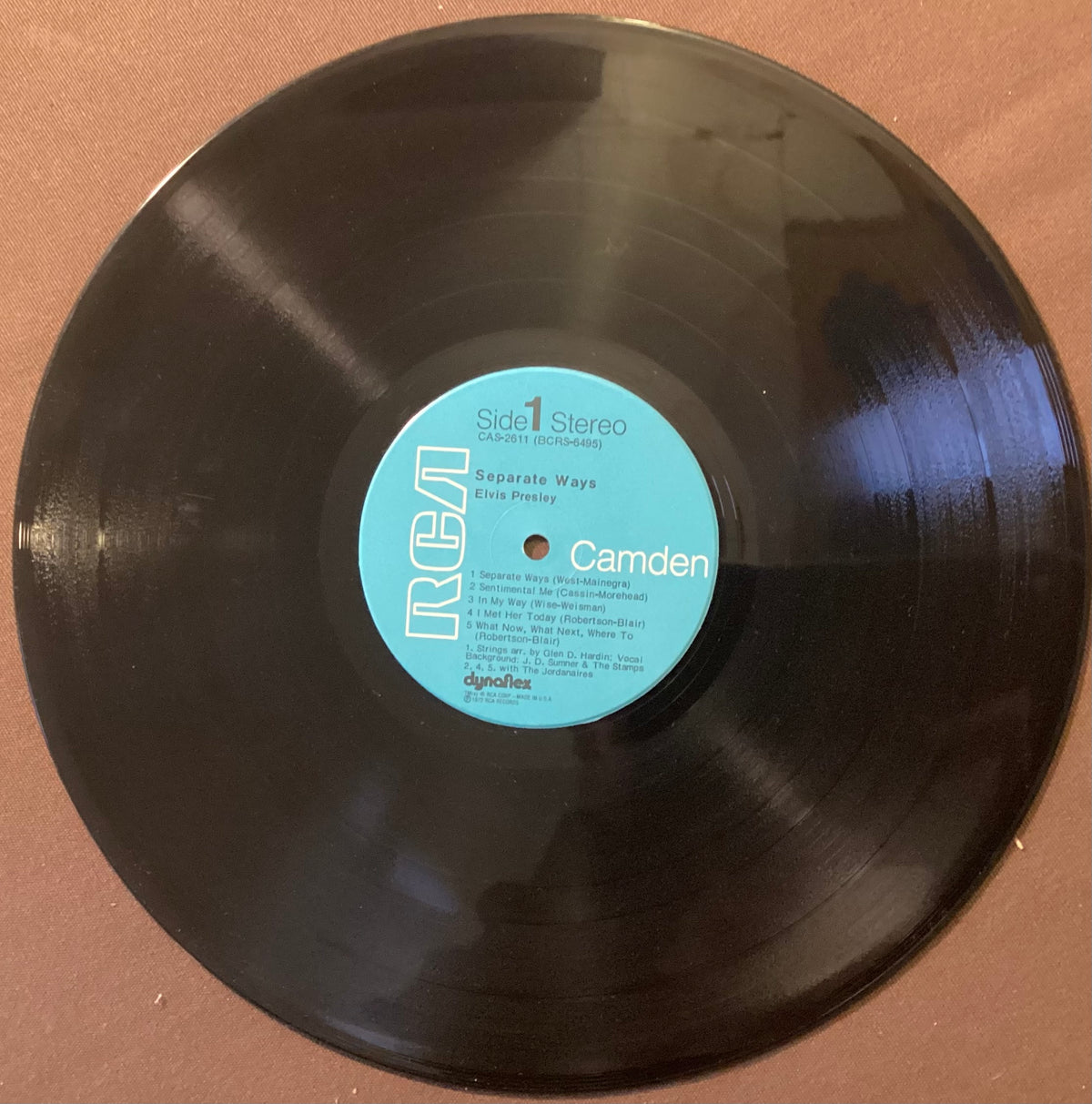 Elvis Presley on LP RCA LP CAS-2611: Separate Ways; E/E