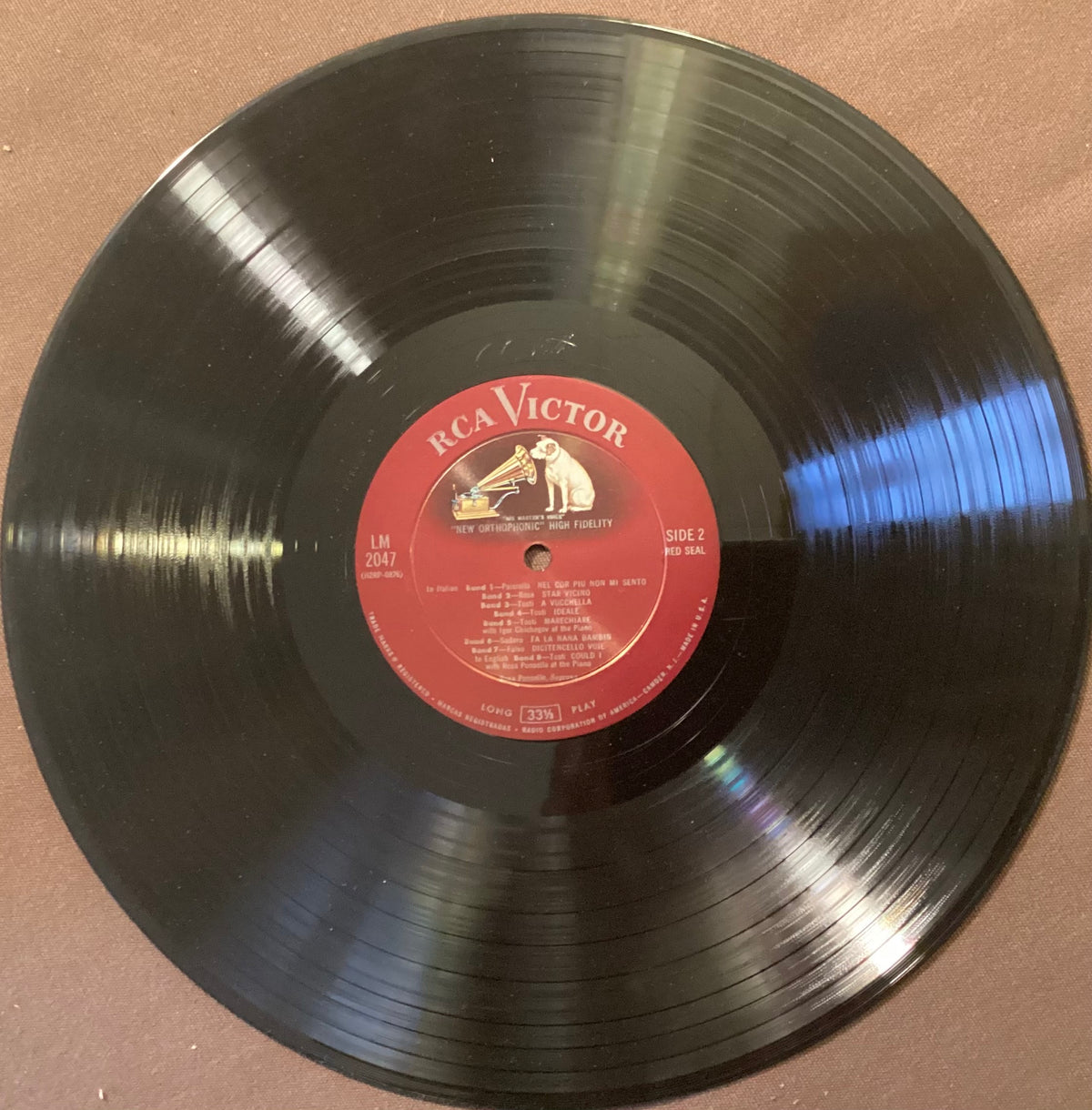 PONSELLE, Rosa - LP RCA Vic LM-2047: Rosa Ponselle in Song; E/V