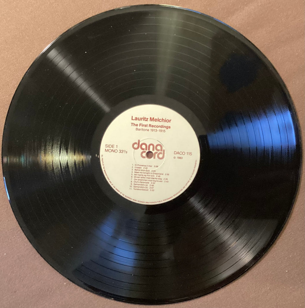 MELCHIOR, Lauritz - LP Danacord 115/16: The First Recordings; E/V+