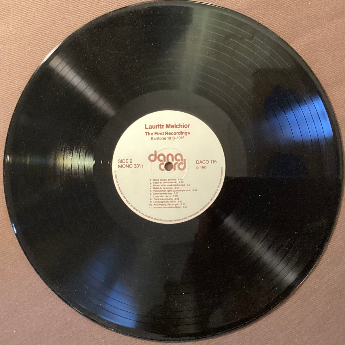 MELCHIOR, Lauritz - LP Danacord 115/16: The First Recordings; E/V+