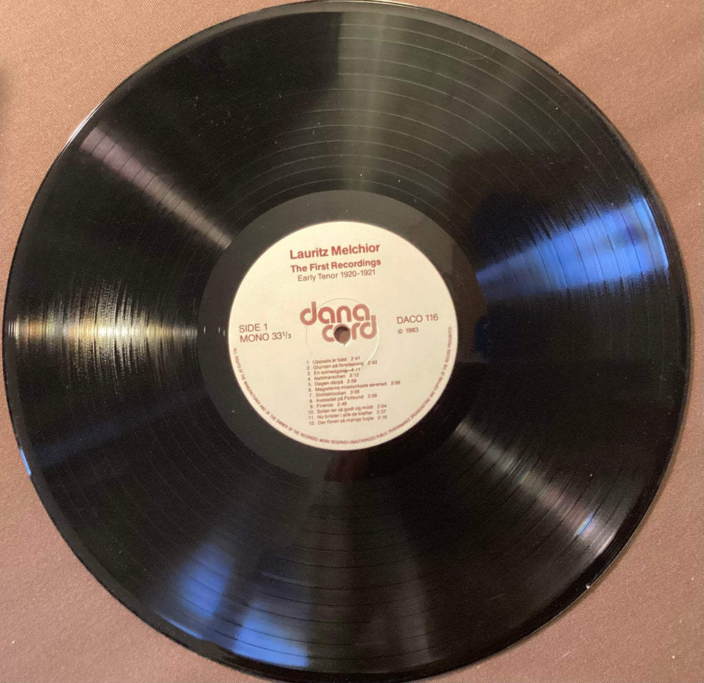 MELCHIOR, Lauritz - LP Danacord 115/16: The First Recordings; E/V+