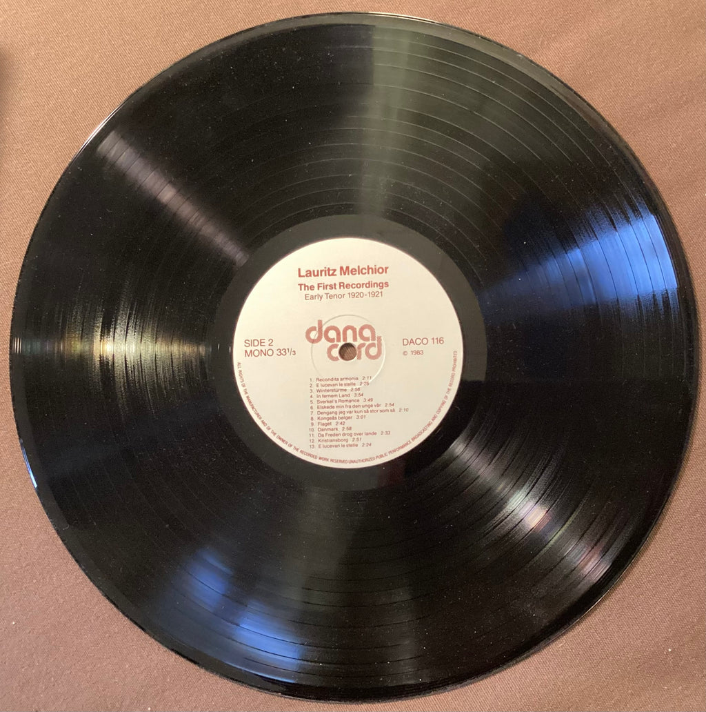 MELCHIOR, Lauritz - LP Danacord 115/16: The First Recordings; E/V+