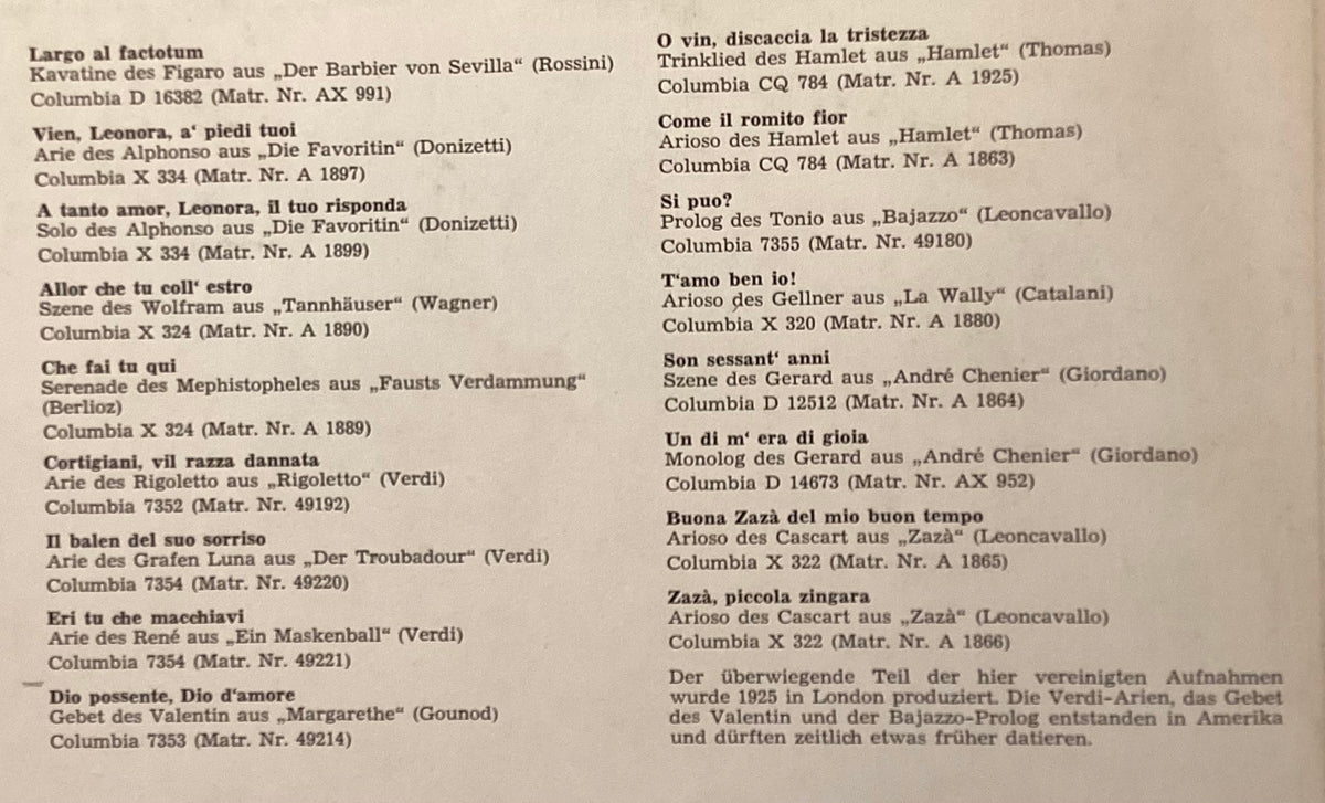 STRACCIARI, Riccardo - LP Lebendige Vergangenheit LV136: self-titled; E/V+