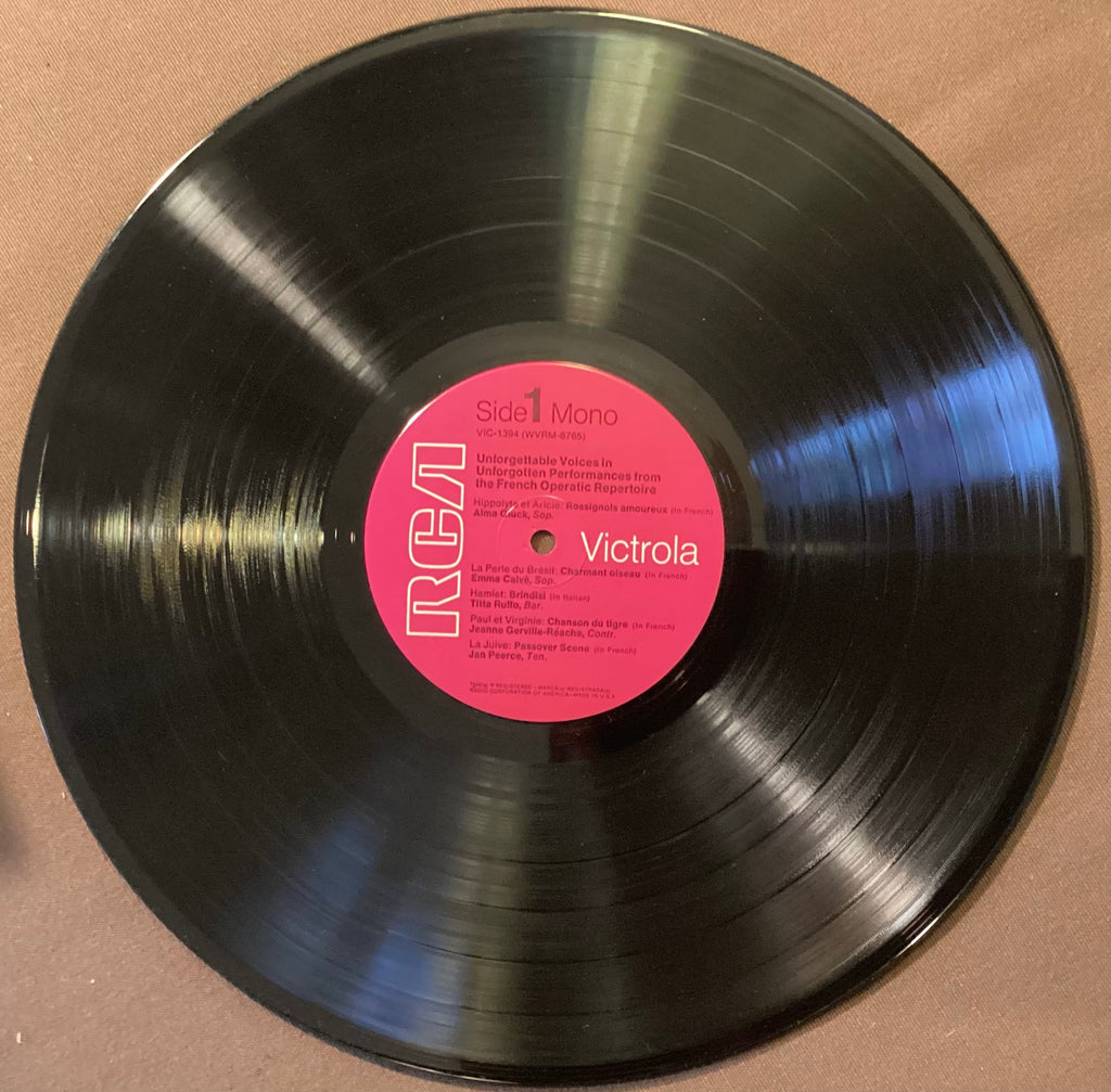 VARIOUS – LP RCA VIC-1394: Unforgettable Voices in Unforgotten Performances from the French Operatic Repertoire; E/E