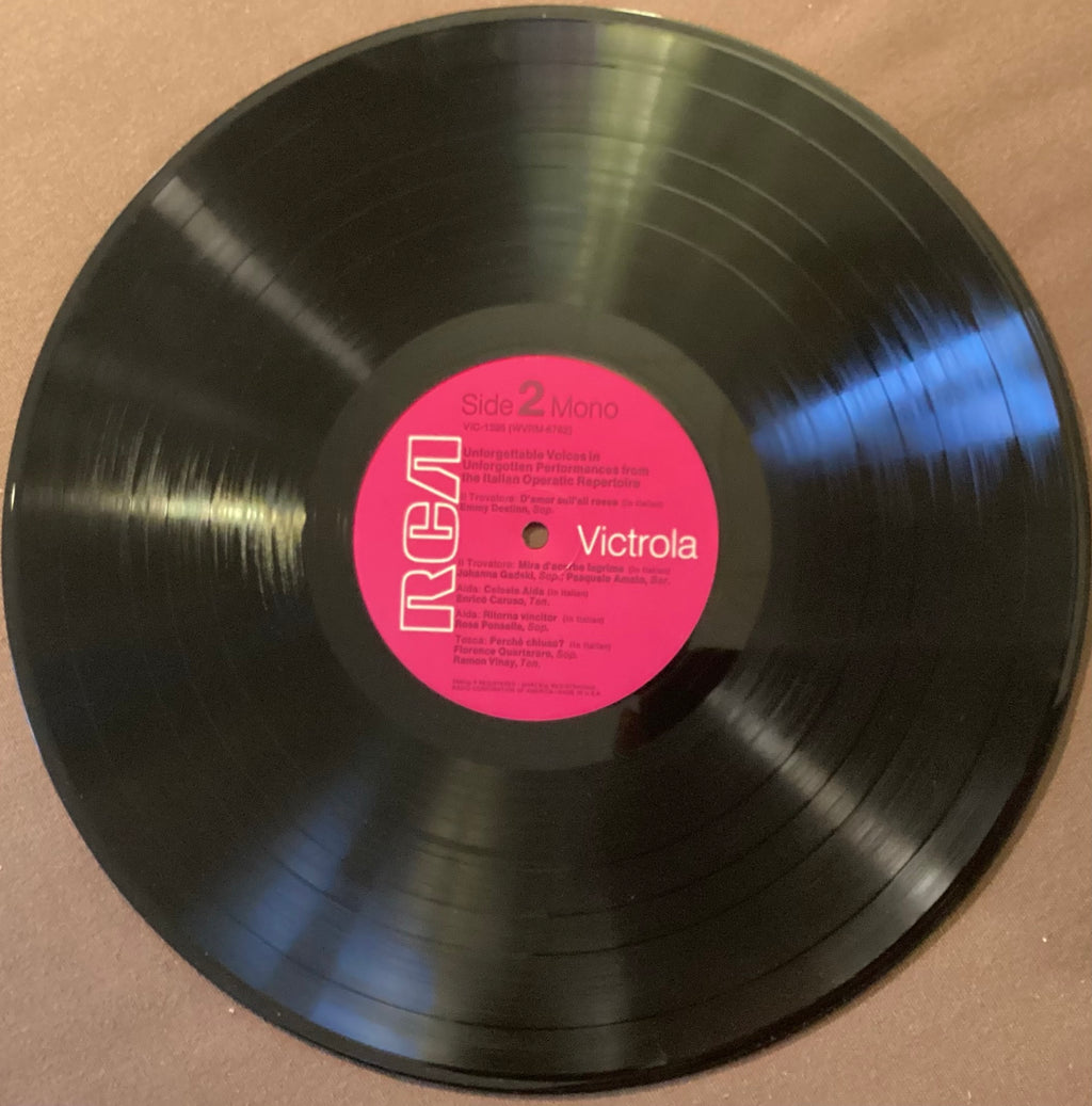 VARIOUS – LP RCA VIC-1395: Unforgettable Voices in Unforgotten Performances from the Italian Operatic Repertoire; E/V+