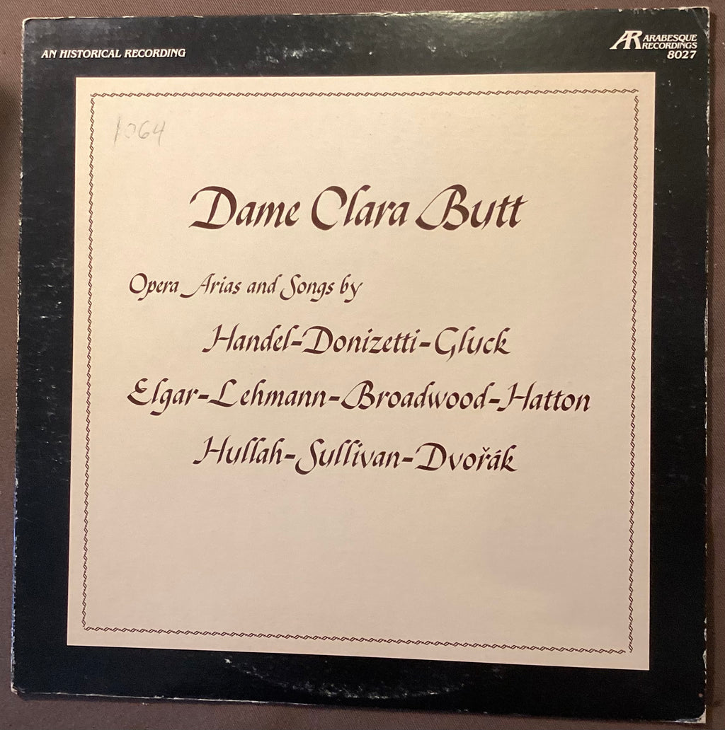 BUTT, Dame Clara - LP Arabesque 8027: Opera Arias and Songs; E/V+