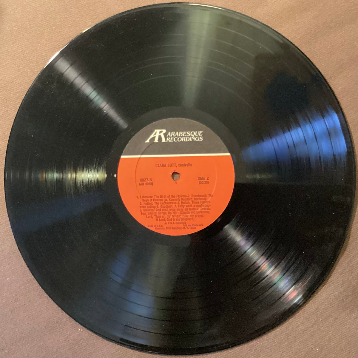 BUTT, Dame Clara - LP Arabesque 8027: Opera Arias and Songs; E/V+