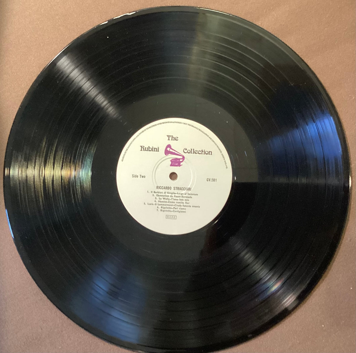 STRACCIARI, Riccardo - LP Rubini GV501: self-titled; E/V+