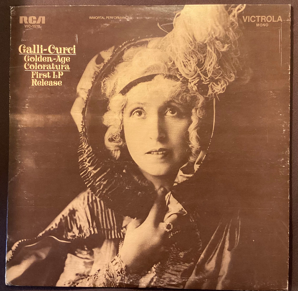GALLI-CURCI, Amelita - LP RCA VIC-1518: Golden-Age Coloratura; E/V