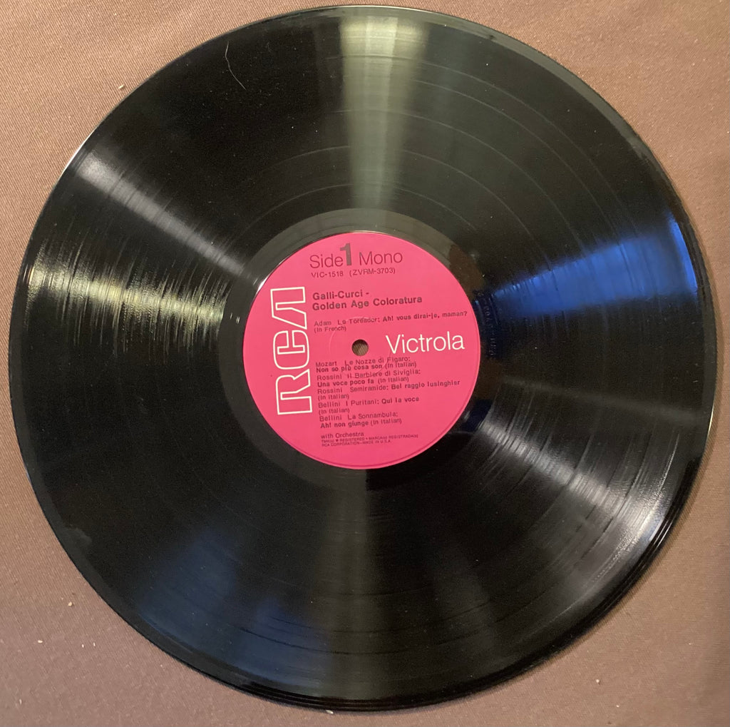 GALLI-CURCI, Amelita - LP RCA VIC-1518: Golden-Age Coloratura; E/V
