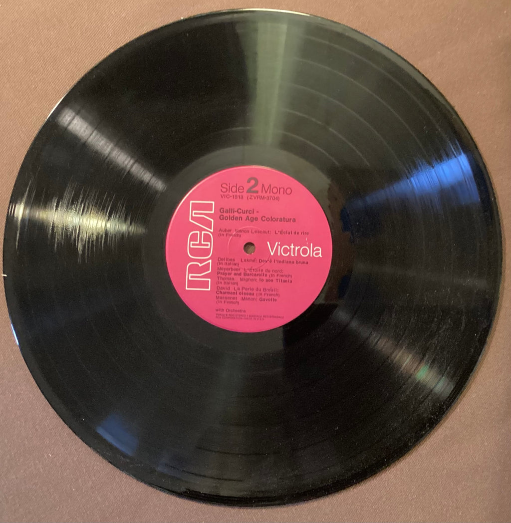 GALLI-CURCI, Amelita - LP RCA VIC-1518: Golden-Age Coloratura; E/V