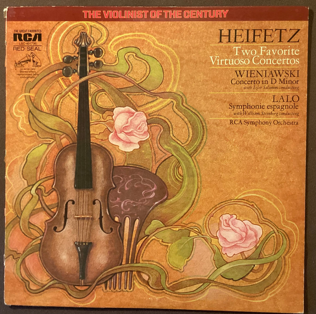 HEIFETZ, Jascha - LP RCA LSC-4017(e): WIENIAWSKI/LALO Two Favorite Concertos; E/V+.