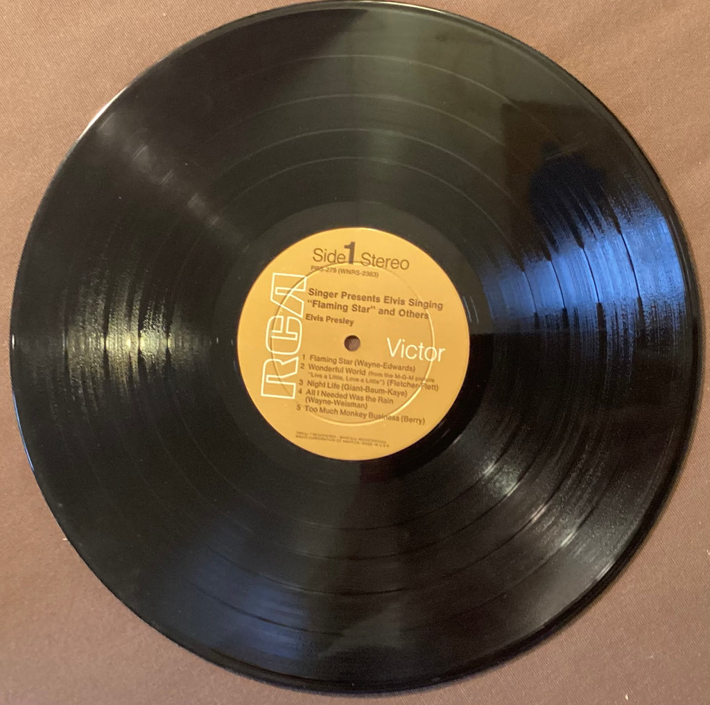 Elvis Presley on LP RCA PRS-279: Elvis singing Flaming Star and Others; V+/V+