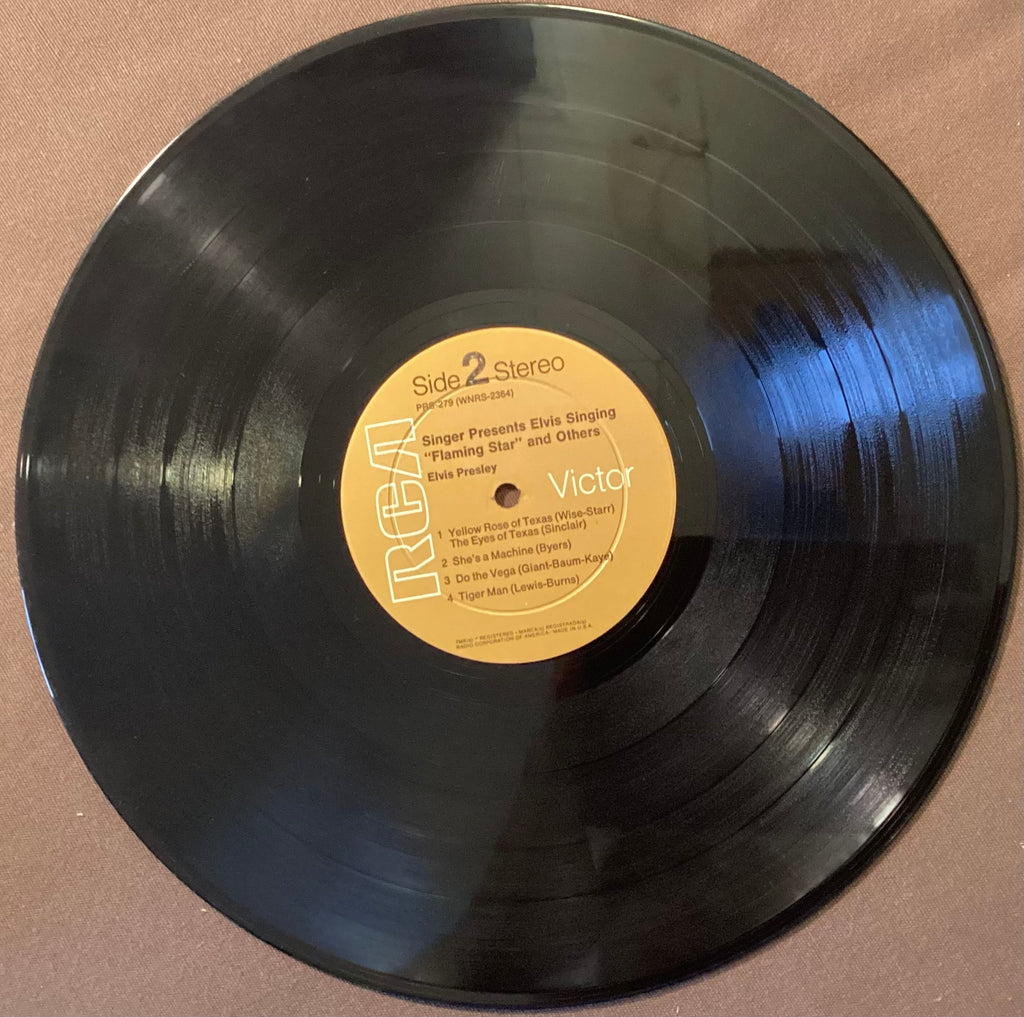 Elvis Presley on LP RCA PRS-279: Elvis singing Flaming Star and Others; V+/V+