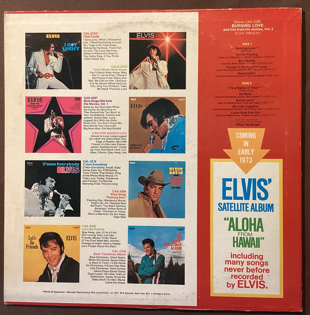 Elvis Presley on LP RCA CAS-2505: Burning Love; V+/V+
