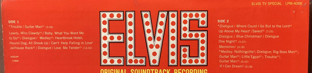 Elvis Presley on LP RCA LPM-4088: Soundtrack from his NBC TV Special; V+/V+