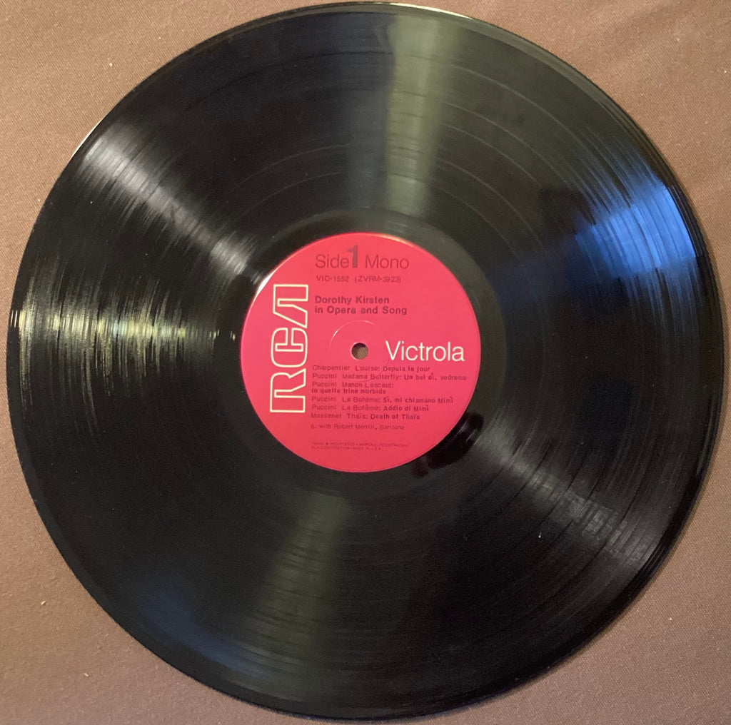 KIRSTEN, Dorothy - LP RCA VIC-1552: Dorothy Kirsten in Opera and Song; V+/E