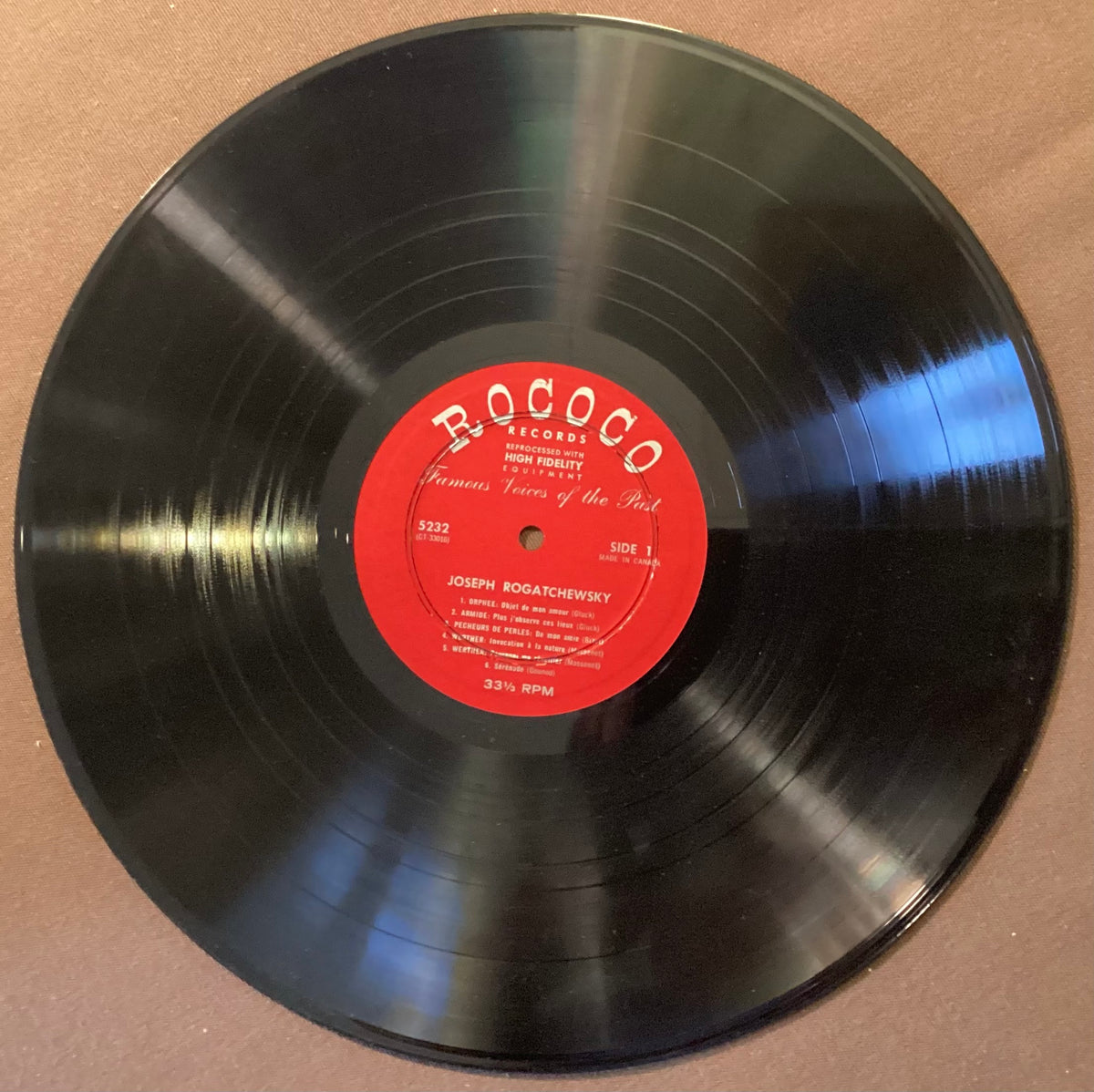 ROGATCHEWSKY, Joseph - LP Rococo 5232: self-titled; V+/V