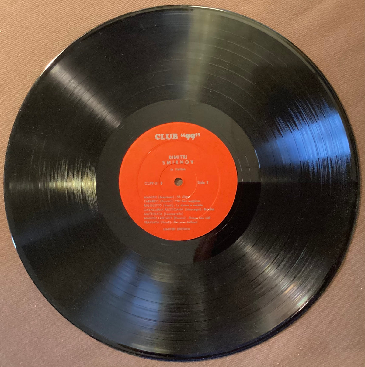 SMIRNOV, Dmitri - LP Club 99 CL 99-31: self-titled; V+/V+