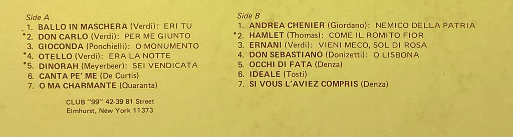 URBANO, Umberto - LP Club 99 CL 99-46: self-titled; V+/V+