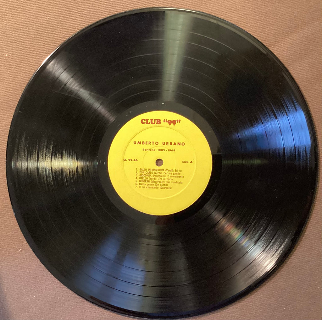 URBANO, Umberto - LP Club 99 CL 99-46: self-titled; V+/V+
