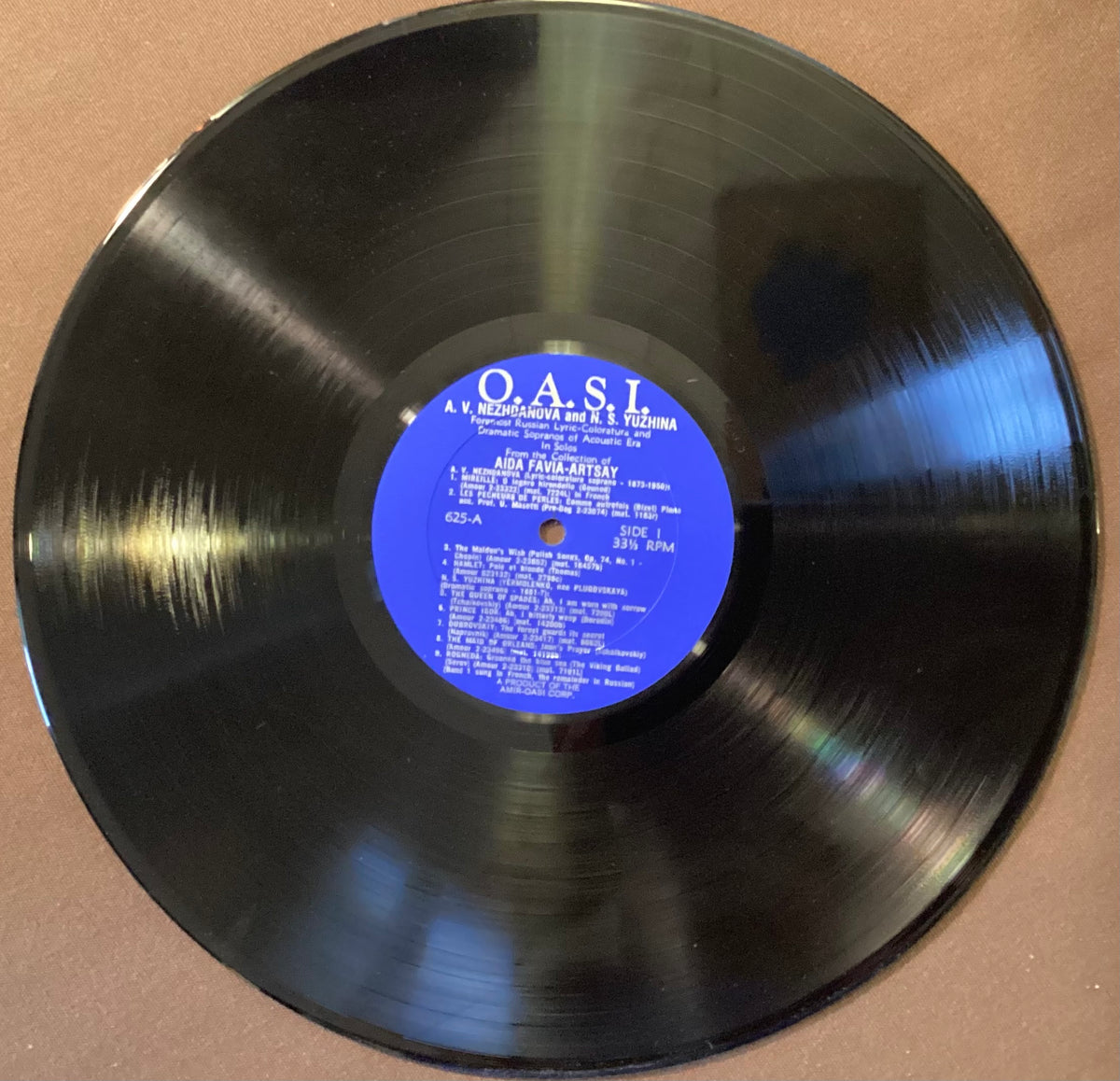 NEZHDANOVA, Anastasia, YUZHINA, Natalia - LP OASI-625: Solos and Duets; V+/V+