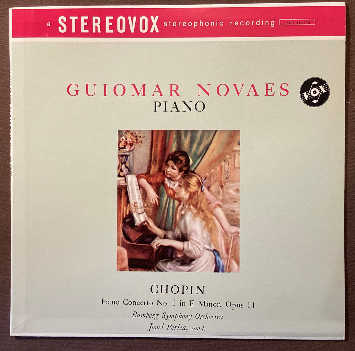 NOVAES, Guiomar - LP Vox STPL 510 710: CHOPIN Concerto No 1 in Em, Op 11; V+/V+
