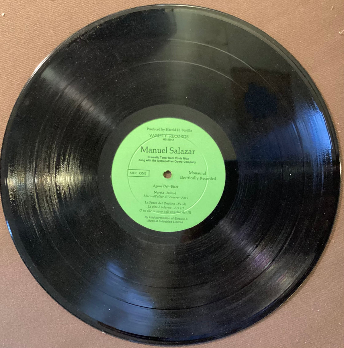 SALAZAR, Manuel - LP Variety MS550: self-titled; V+/V+