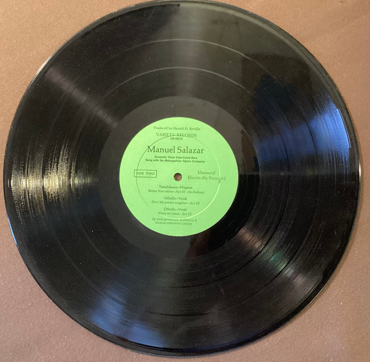 SALAZAR, Manuel - LP Variety MS550: self-titled; V+/V+