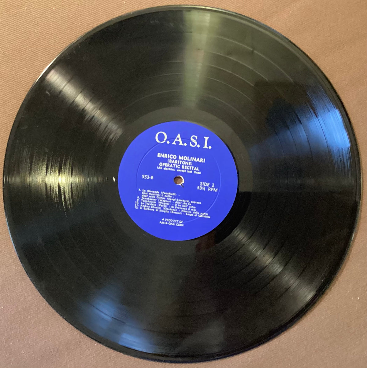 MOLINARI, Enrico - LP OASI-553: self-titled; V+/V+